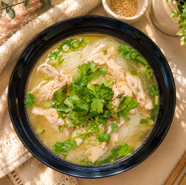 Vermicelli Noodle Soup with Chicken.