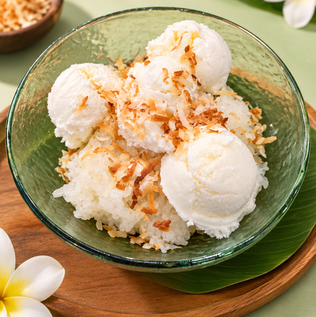Sweet Sticky Rice with Ice Cream.