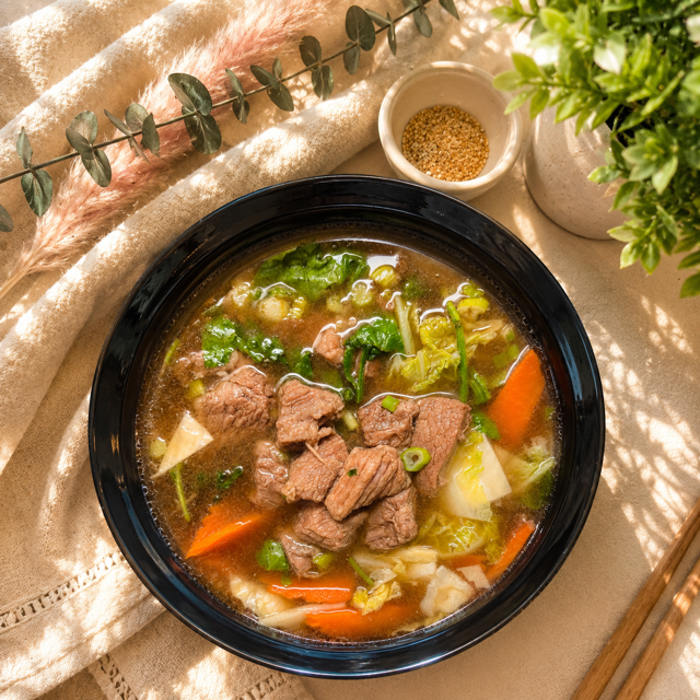 Stewed Beef Soup.