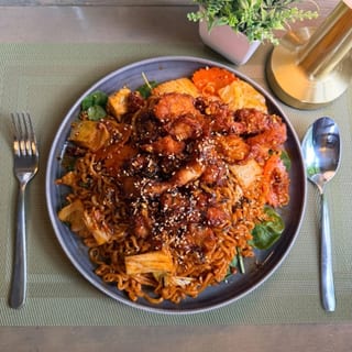 Spicy Ramen & Crispy Chicken