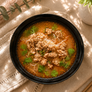 Minced Pork Tom Yum Noodle Soup