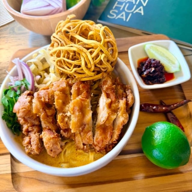 Khao Soi with Crispy Chicken.